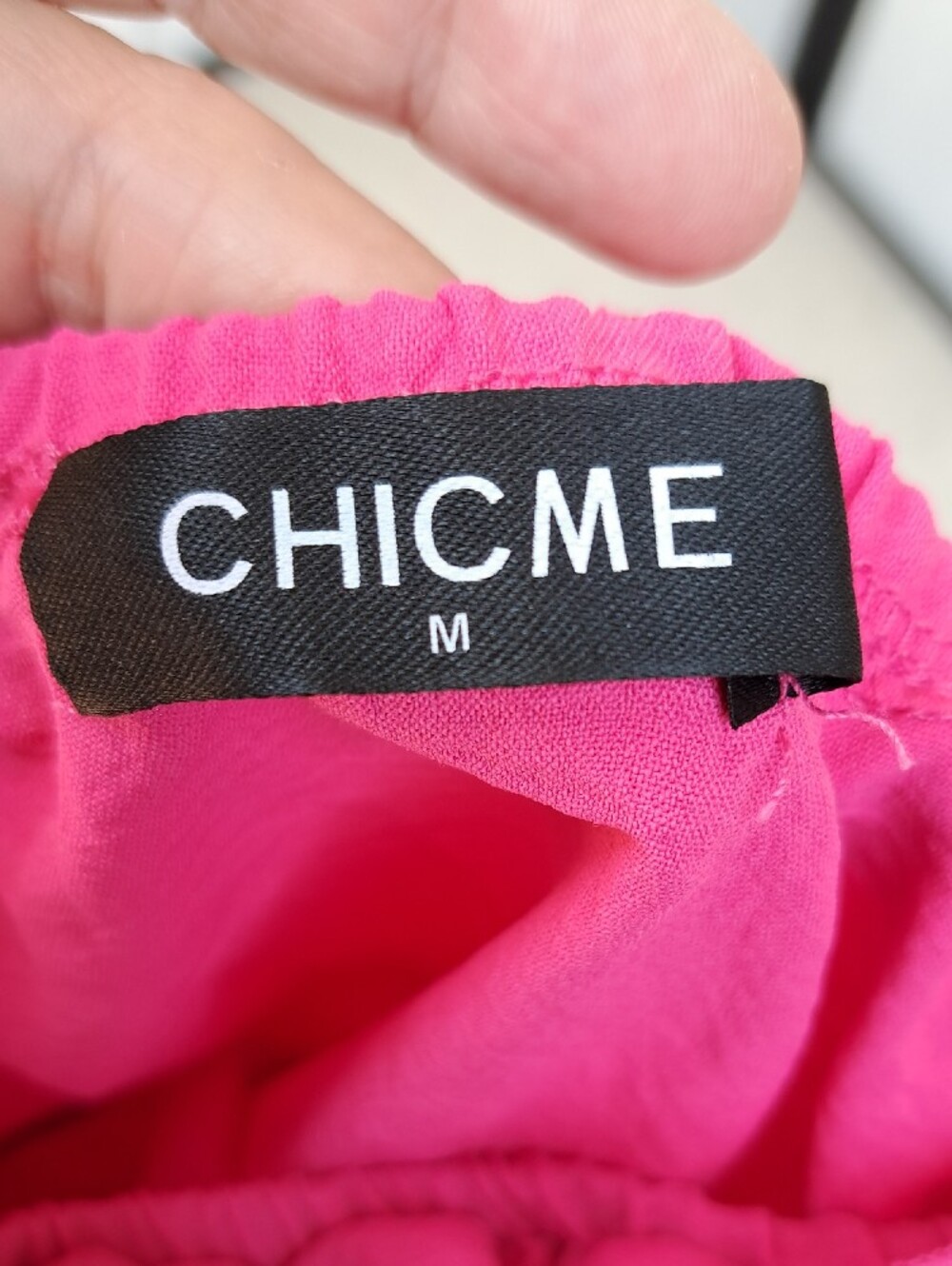 chic Hot Pink Ruffle Strapless Romper - Picture 8 of 8